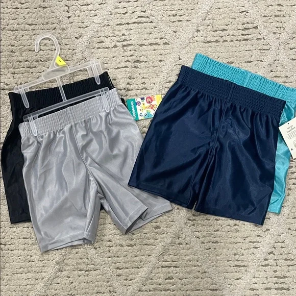 Garanimals kids Active Shorts Set - Black, Gray, and Blue set of 4 NWT - Picture 1 of 6